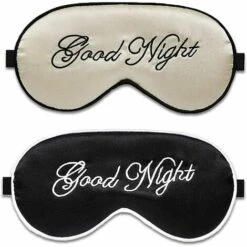 BARES Masque De Nuit En Soie Masque De Nuit En Soie Pour Les Yeux Masque De Nuit Masque Pour Les Yeux En Soie 2 Pièces De Masque Pour Les Yeux En Soie Sont Faciles Ajuster, Adaptées Aux Voyages Et à Sieste