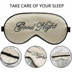 BARES Masque De Nuit En Soie Masque De Nuit En Soie Pour Les Yeux Masque De Nuit Masque Pour Les Yeux En Soie 2 Pièces De Masque Pour Les Yeux En Soie Sont Faciles Ajuster, Adaptées Aux Voyages Et à Sieste -Protection des voies respiratoires Soldes 56837818 4