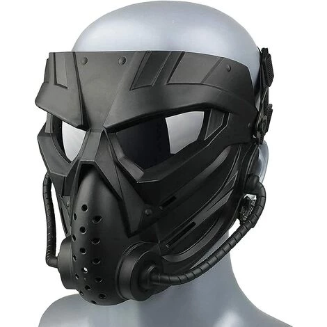 TINOR Masque De Airsoft / Cyclisme, Utilisation En Extérieur, Masques Complet Tactique Anti-buée CS Cosplay Halloween Pour Adultes Et Jeunes(noir,gris) 3 TINOR Masque De Airsoft / Cyclisme, Utilisation En Extérieur, Masques Complet Tactique Anti-buée CS Cosplay Halloween Pour Adultes Et Jeunes(noir,gris)