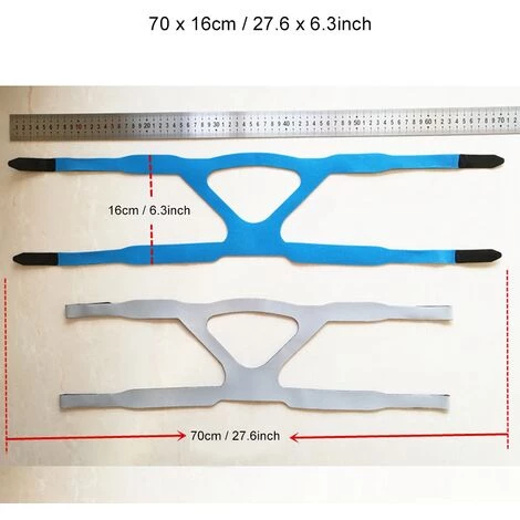 LANGRAY Couvre-chef Dédié Aux Masques CPAP, Bandeau Anti-ronflement, Respirateur Lavable, Masque Nasal, Ceinture De Tête, Masque Facial, Sangle Bleu 4 LANGRAY Couvre-chef Dédié Aux Masques CPAP, Bandeau Anti-ronflement, Respirateur Lavable, Masque Nasal, Ceinture De Tête, Masque Facial, Sangle Bleu – Image 2