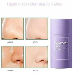 LANGRAY Masque à L'argile Purifiant à L'aubergine, Nettoyage En Profondeur Des Pores, Hydratation Du Visage, Contrôle De L'huile, Améliore La Peau, Pour Tous Les Types De Peau Hommes Femmes (aubergine) -Protection des voies respiratoires Soldes 57367338 5