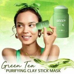 LANGRAY Masque Purifiant Au Thé Vert à L'argile Contrôle De L'huile Et Anti-acné Aubergine Solide Et Fine, Hydrate Et Contrôle L'huile, élimine L'acné, élimine Les Points Noirs Et Améliore La Texture De La Peau (2 Pièces Thé Vert + Aubergine) -Protection des voies respiratoires Soldes 57367610 3