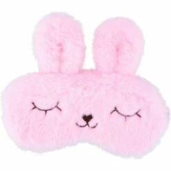 TINOR Masques De Sommeil Mignon Lapin Animaux Drôle Masque De Nuit En Peluche Pour Dormir Voyage Avec Bande Élastique Masque Pour Les Yeux Couverture Pour Enfant Femme Filles