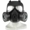 Masque Airsoft Paintball CS Masque Facial Anti-buée Factice Avec Double Ventilateur Turbo Lentille Transparente NOIR Masque De Protection LITZEE -Protection des voies respiratoires Soldes 57656863 1