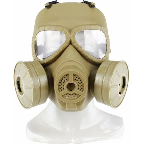 Masque Airsoft Paintball CS Masque Facial Anti-buée Factice Avec Double Ventilateur Turbo Lentille Transparente Vert Masque De Protection LITZEE 4 Masque Airsoft Paintball CS Masque Facial Anti-buée Factice Avec Double Ventilateur Turbo Lentille Transparente Vert Masque De Protection LITZEE – Image 2