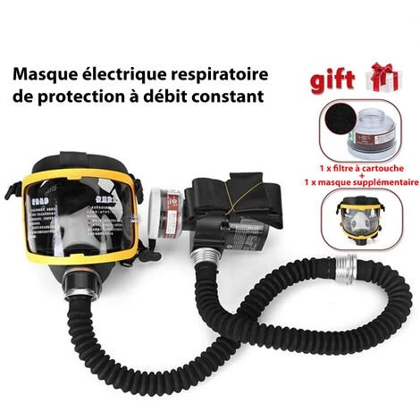 M-E Kit Système Electrique Respiratoire à Débit Constant + Masque Respiratoire De Protection + 1x Filtre à Cartouche - Système De Respirateur à Masque à Gaz Intégral Alimenté En Air 3 M-E Kit Système Electrique Respiratoire à Débit Constant + Masque Respiratoire De Protection + 1x Filtre à Cartouche - Système De Respirateur à Masque à Gaz Intégral Alimenté En Air