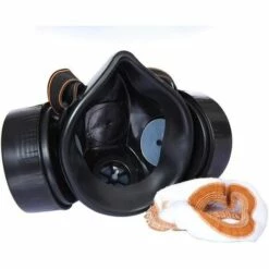 OUSUDELA Masque Respiratoire, Protection Respiratoire Réutilisable Filtrant Avec Lunettes, Masque De Protection Anti-Poussiere Anti Gaz Pour Peinture -Protection des voies respiratoires Soldes 58159712 5