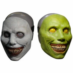 LIFCAUSAL Halloween Creepy Masque Souriant Jeu De Rôle Horreur Masque Masque De Démon Pour La Fête D'halloween,Vert -Protection des voies respiratoires Soldes 58262309 2