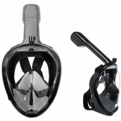Thsinde Masque De Plongée,180°View Masque Snorkeling Plein Visage, Avec Technologie Anti-Buée Et Anti-Fuite Pour Adultes Et Enfants-le Noir