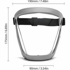 TANCYCO Écran Facial Intégral Transparent Anti-buée, Imperméable, Coupe-vent, Respirant, écran Facial De Sécurité Intégré, Filtre Anti PM2,5 Pour Le Travail, Le Nettoyage, Le Cyclisme (gris) -Protection des voies respiratoires Soldes 58382987 3