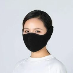 TANABATA Masque Chaud D'hiver,Masque D'hiver Facial Pour à L'épreuve Du Vent, Anti-Poussière,Anti-Buée Avec Protège-Oreilles Ajustables, Noir (Cchaud Unisexe) -Protection des voies respiratoires Soldes 58510859 4