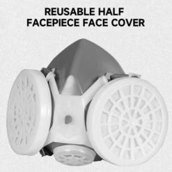 TANCYCO Couverture Faciale Anti-poussière Pour Respirateur à Demi-masque Réutilisable Avec Coton Filtrant Remplaçable Et Réutilisable Pour La Décoration De Peinture -Protection des voies respiratoires Soldes 58894215 3