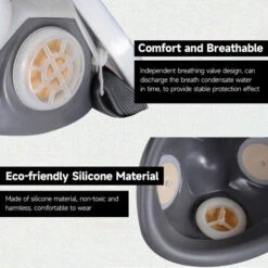 TANCYCO Couverture Faciale Anti-poussière Pour Respirateur à Demi-masque Réutilisable Avec Coton Filtrant Remplaçable Et Réutilisable Pour La Décoration De Peinture -Protection des voies respiratoires Soldes 58894215 4