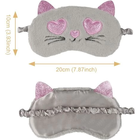 BARES Masque Pour Les Yeux Animal Pelucheux 3D, 4 Pièces Masque Sommeil Animal Masque, Masques De Sommeil En Peluche, Pour Les Yeux Pour Enfants Adulte, Voyager Vol De Voiture Camping Utiliser 4 BARES Masque Pour Les Yeux Animal Pelucheux 3D, 4 Pièces Masque Sommeil Animal Masque, Masques De Sommeil En Peluche, Pour Les Yeux Pour Enfants Adulte, Voyager Vol De Voiture Camping Utiliser – Image 2