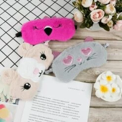 BARES Masque Pour Les Yeux Animal Pelucheux 3D, 4 Pièces Masque Sommeil Animal Masque, Masques De Sommeil En Peluche, Pour Les Yeux Pour Enfants Adulte, Voyager Vol De Voiture Camping Utiliser 10 BARES Masque Pour Les Yeux Animal Pelucheux 3D, 4 Pièces Masque Sommeil Animal Masque, Masques De Sommeil En Peluche, Pour Les Yeux Pour Enfants Adulte, Voyager Vol De Voiture Camping Utiliser -Protection des voies respiratoires Soldes 59109231 4
