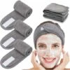 TRIOMPHE 3PCS Bandeau Maquillage Cheveux Lavable Bandeau Serre-Tête Scratch Gris Pour Spa Yoga Sport Se Maquiller Soins Du Visage（gris），T-Audace -Protection des voies respiratoires Soldes 59138596 1