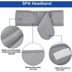 TRIOMPHE 3PCS Bandeau Maquillage Cheveux Lavable Bandeau Serre-Tête Scratch Gris Pour Spa Yoga Sport Se Maquiller Soins Du Visage（gris），T-Audace -Protection des voies respiratoires Soldes 59138596 2