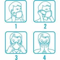 FONTAINEBLEAU Fonepro 50 Pcs Masques Médicaux Jetables 3 Plis, 3 Couches De Protection, Masques Chirurgicaux De Haute Qualité Avec Filtration Antibactérienne, Masque Medical -Protection des voies respiratoires Soldes 59192383 5