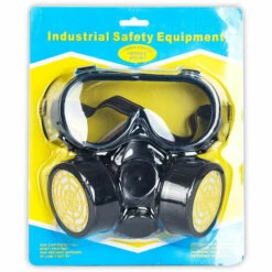 FONTAINEBLEAU Fonepro 1 Pcs Masque Respiratoire, Kit Masque Protection Respiratoire Réutilisable, Anti Poussière, Anti Gaz Masque Chimique Avec Lunettes De Protection Pour Peinture Travaux, Bricolage -Protection des voies respiratoires Soldes 59314889 5