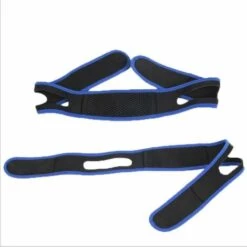 PERLE RARE Anti Ronflement Efficace, Chin Strap,Anti-ronflement Mentonnière,Solution Ronflements Réglable Mentonnière Snore Stopper Chin Strap Pour Aide Sommeil Réduction Ronflement Mentonnière（bord Bleu Noir） -Protection des voies respiratoires Soldes 59324600 4