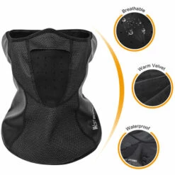 WEST BIKING Hiver Chaud Masque Facial Anti-poussière Coupe-vent Moto Masque Facial Cou Casque Masque Pour Sport Vélo Foulard - Le Noir - Le Noir -Protection des voies respiratoires Soldes 59396859 4