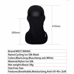 WEST BIKING Coupe-vent Vélo Masque Complet écharpe Chaude Velours Cyclisme Masque Facial Escalade Ski Pêche Hiver Masque Facial - Gris Foncé 9 WEST BIKING Coupe-vent Vélo Masque Complet écharpe Chaude Velours Cyclisme Masque Facial Escalade Ski Pêche Hiver Masque Facial - Gris Foncé -Protection des voies respiratoires Soldes 59397878 3