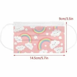 IRISFR Lilaris 50 Pièces Masque Enfants Jetable,de Masque Respirant à Trois Couches Super Confortable Avec,Non-tissé Imprimé Papillon Bandeaux Pour Fille Et Garçon -Protection des voies respiratoires Soldes 59617942 2