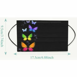 IRISFR Lilaris 50 Pièces Visage Masque Adulte Jetable 3 Couches Non Tissé Anti-Poussière Respirant Face Scarf Bandanas, Avec Crochets D'oreille élastiques, Imprimé Floral, Pour Hommes Et Femmes (La Couleur De La Corde D'oreille Est Aléatoire) -Protection des voies respiratoires Soldes 59618198 2