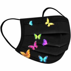 IRISFR Lilaris 50 Pièces Visage Masque Adulte Jetable 3 Couches Non Tissé Anti-Poussière Respirant Face Scarf Bandanas, Avec Crochets D'oreille élastiques, Imprimé Floral, Pour Hommes Et Femmes (La Couleur De La Corde D'oreille Est Aléatoire) -Protection des voies respiratoires Soldes 59618198 5