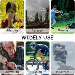 HEGUYEY Anti-poussière Anti-Pollution Sport Lavable Réutilisable Pour Le Cyclisme Et La Course à Pied Masque Anti-poussière Anti-pollution De Sport - Pour Moto, Vélo, Course à Pied, échappement De Fumée -Protection des voies respiratoires Soldes 59762061 5