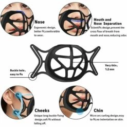 ILOVEMILAN Support En Silicone 3D Amélioré Pour Un Port Confortable Avec Une Forme De Tortue Pour Plus D'espace De Respiration (Black10PCS) 9 ILOVEMILAN Support En Silicone 3D Amélioré Pour Un Port Confortable Avec Une Forme De Tortue Pour Plus D'espace De Respiration (Black10PCS) -Protection des voies respiratoires Soldes 59823565 3