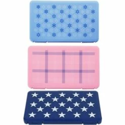 LangRay Bo?te De Rangement Pour Masque Jetable Portable 3 Pièces, Bo?te De Nettoyage étanche à La Poussière Et à L'humidité, Bo?te De Rangement En Coton Filtrant (bleu + Bleu Foncé + Rose)