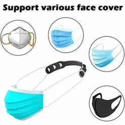 DENUOTOP Protection Des Voies Respiratoires 10PCS Masque Extender, Masque Crochet Anti-Serrage Oreille Protecteur Décompression Titulaire Crochet Oreillette Accessoire Oreille Extension Masque Boucle Earache Soulagé (Noir) -Protection des voies respiratoires Soldes 60005525 3