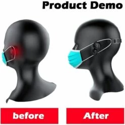 DENUOTOP Protection Des Voies Respiratoires 10PCS Masque Extender, Masque Crochet Anti-Serrage Oreille Protecteur Décompression Titulaire Crochet Oreillette Accessoire Oreille Extension Masque Boucle Earache Soulagé (Noir) -Protection des voies respiratoires Soldes 60005525 4