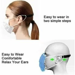 MINKUROW 5PCS Masque Extender, Masque Crochet Anti-Serrage Oreille Protecteur Décompression Titulaire Crochet Oreillette Accessoire Oreille Extension Masque Boucle Oreille Douleur Soulagée (Noir) -Protection des voies respiratoires Soldes 60014426 5