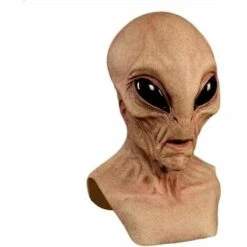 LITZEE Masque Alien, Halloween Masque Effrayant Nouveauté Costume Party Latex Animal Visage Masque Pleine Tête Alien Visage Latex Horreur Couvre-Chef Bouclier Pour Halloween Party Masque De Protection