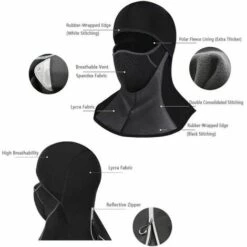 STARLIGHT Cache-Cou Moto Balaclava Ski Imperméable Coupe-Vent écharpe Polaire Tour De Cou Chaud épais Protecteur De Cou Taille Universelle Cagoule,STAR.L -Protection des voies respiratoires Soldes 60065375 3