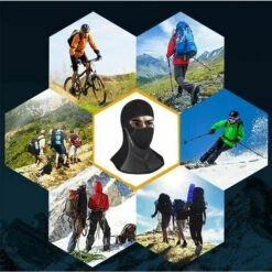 STARLIGHT Cache-Cou Moto Balaclava Ski Imperméable Coupe-Vent écharpe Polaire Tour De Cou Chaud épais Protecteur De Cou Taille Universelle Cagoule,STAR.L -Protection des voies respiratoires Soldes 60065375 5