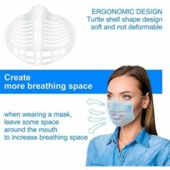 STARLIGHT Le Protecteur De Rouge à Lèvres 3D Vous Aide à Respirer Doucement, Support De Protecteur De Rouge à Lèvres En Silicone Réutilisable Pour Femmes Et Hommes, Support Interne Empêche Le Support 3D,STAR.L