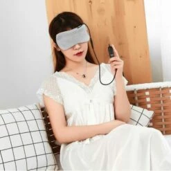 HEGUYEY Masque Chauffant Pour Les Yeux Pour Les Yeux Secs, USB Steam Hot Cold Warm Warm Eye Compress Mask Avec Contrôle De La Chaleur, Masque En Soie Pour Les Yeux Des Femmes Endormies -Protection des voies respiratoires Soldes 60159289 4