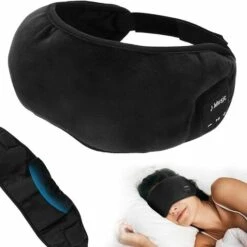HEGUYEY Masque De Sommeil Bluetooth 5.0,3D Masque De Nuit,Casque Anti Bruit Pour Dormir De Qualité Sonore Hi-fi Pour Dormir Avec Microphone Haut-parleur Intégré,Masque Yeux Nuit Sommeil Pour Voyage Yog