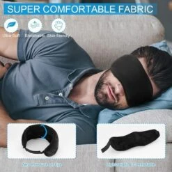 HEGUYEY Masque De Sommeil Bluetooth 5.0,3D Masque De Nuit,Casque Anti Bruit Pour Dormir De Qualité Sonore Hi-fi Pour Dormir Avec Microphone Haut-parleur Intégré,Masque Yeux Nuit Sommeil Pour Voyage Yog -Protection des voies respiratoires Soldes 60159474 3