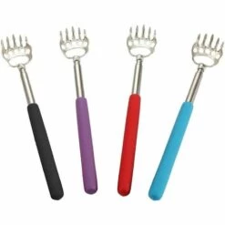 PERLE RARE Pince à Plaque Arrière En Acier Inoxydable De Haute Qualité Avec Poignée En Caoutchouc Souple, Tige Rétractable, [4 Pièces] Couleur Aléatoire