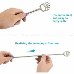 PERLE RARE Pince à Plaque Arrière En Acier Inoxydable De Haute Qualité Avec Poignée En Caoutchouc Souple, Tige Rétractable, [4 Pièces] Couleur Aléatoire -Protection des voies respiratoires Soldes 60256258 4