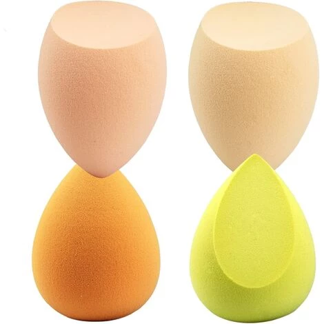 PERLE RARE Éponges De Maquillage, éponges De Fond De Teint Douces, Crèmes Et Poudres, œufs De Maquillage Secs Et Humides Sans Latex, Paquet De 4 3 PERLE RARE Éponges De Maquillage, éponges De Fond De Teint Douces, Crèmes Et Poudres, œufs De Maquillage Secs Et Humides Sans Latex, Paquet De 4