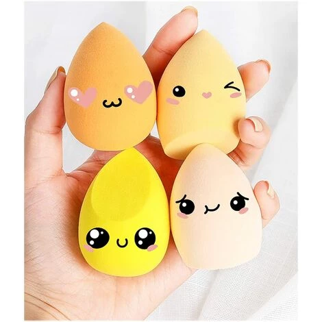 PERLE RARE Éponges De Maquillage, éponges De Fond De Teint Douces, Crèmes Et Poudres, œufs De Maquillage Secs Et Humides Sans Latex, Paquet De 4 7 PERLE RARE Éponges De Maquillage, éponges De Fond De Teint Douces, Crèmes Et Poudres, œufs De Maquillage Secs Et Humides Sans Latex, Paquet De 4 – Image 5