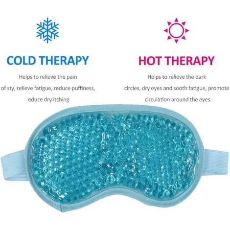 PERLE RARE Masques De Refroidissement Pour Les Yeux, Masque Yeux Froid, Masque Gel Réutilisable à Chaud Ou à Froid, Les Yeux Gonflés, Les Yeux Secs Et Les Maux De Tête - Bleu 5 PERLE RARE Masques De Refroidissement Pour Les Yeux, Masque Yeux Froid, Masque Gel Réutilisable à Chaud Ou à Froid, Les Yeux Gonflés, Les Yeux Secs Et Les Maux De Tête - Bleu – Image 3