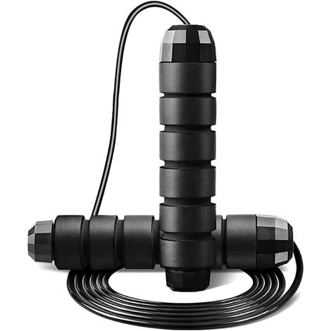 PERLE RARE Corde à Sauter Pour Adulte, Corde à Sauter Réglable, équipement De Fitness Pour La Boxe, Le Sport, L'entraînement Cardio, Noir 3 PERLE RARE Corde à Sauter Pour Adulte, Corde à Sauter Réglable, équipement De Fitness Pour La Boxe, Le Sport, L'entraînement Cardio, Noir