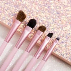 PERLE RARE 5PCS Pinceaux Maquillages Yeux，Pinceau Ombre à Paupières，Ensemble Pinceaux De Maquillage ProfessionnelsB -Protection des voies respiratoires Soldes 60256861 3