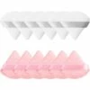 PERLE RARE Bouffée De Maquillage, Bouffée D'éponge Triangulaire, Bouffée De Coton, Bouffée De Poudre Libre, Pour Le Maquillage Du Visage Des Femmes (rose，blanc) -Protection des voies respiratoires Soldes 60256881 1